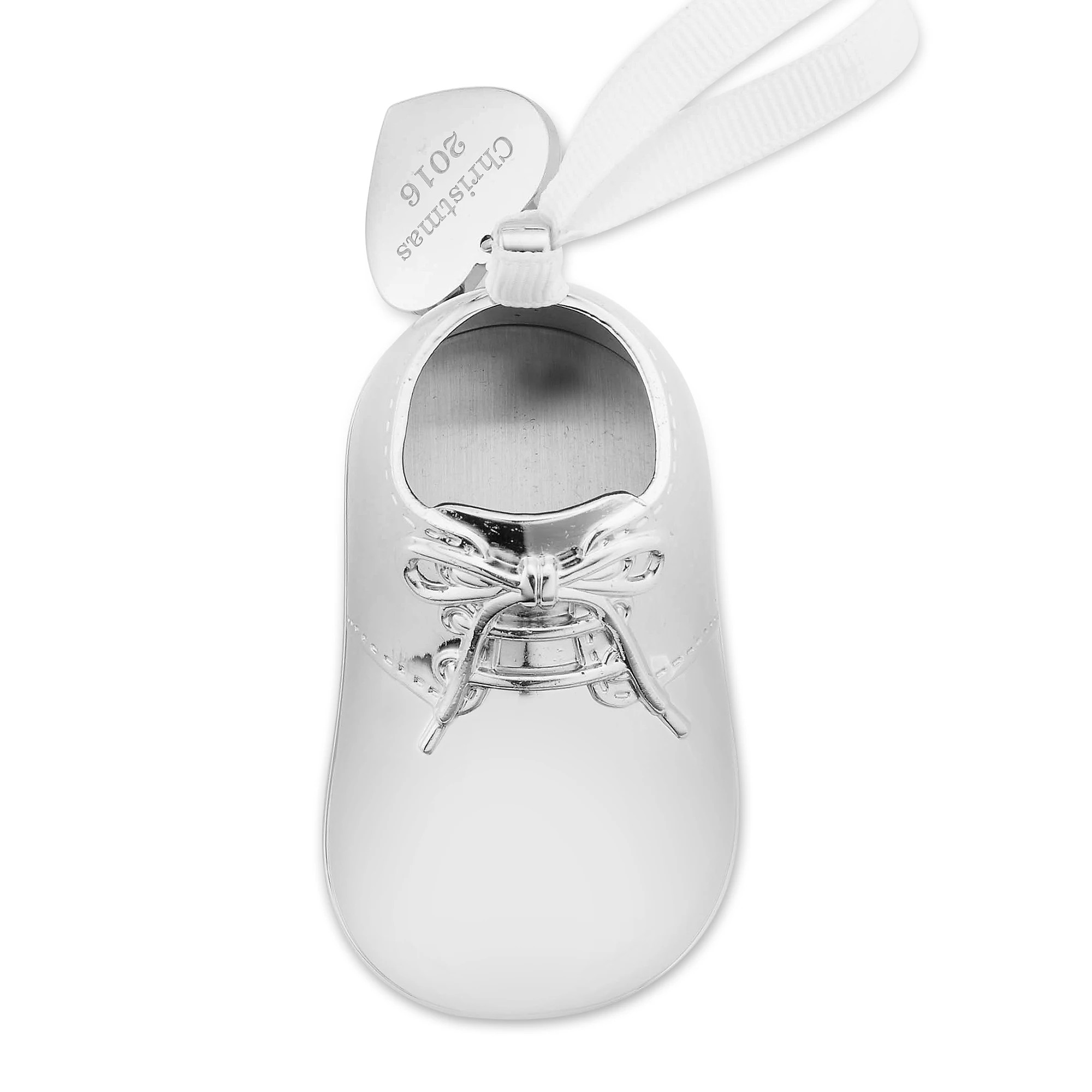 Silver Baby Bootie Christmas Ornament | Things Remembered