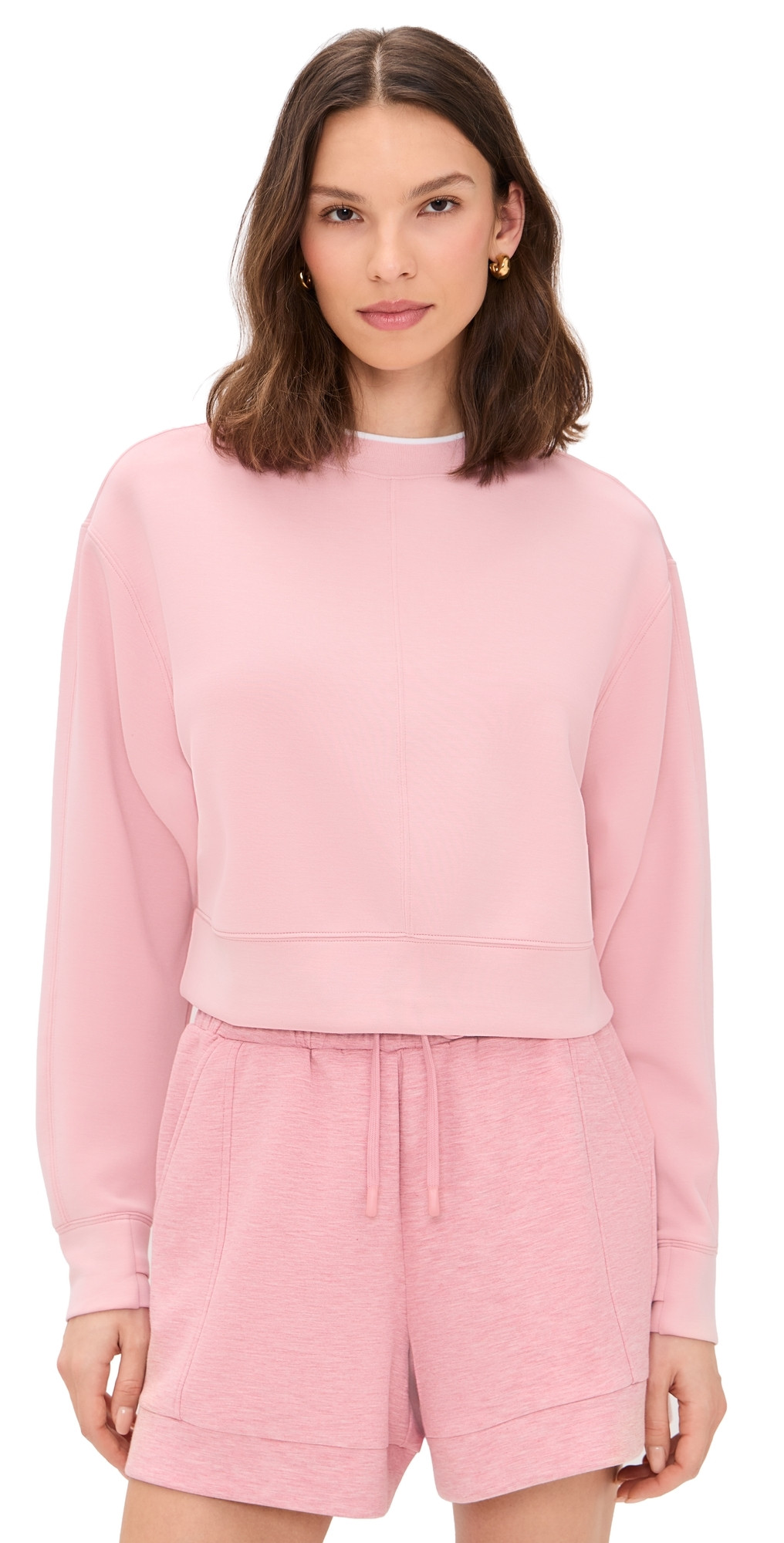 Varley Tasmin Cropped Sweatshirt Zephyr Mauve S | Shopbop