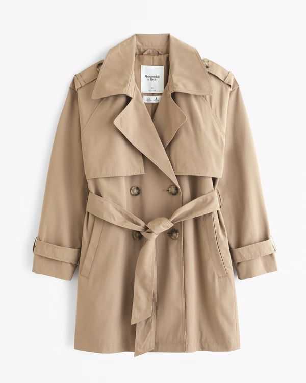 Women's Mid Trench Coat | Women's New Arrivals | Abercrombie.com | Abercrombie & Fitch (US)