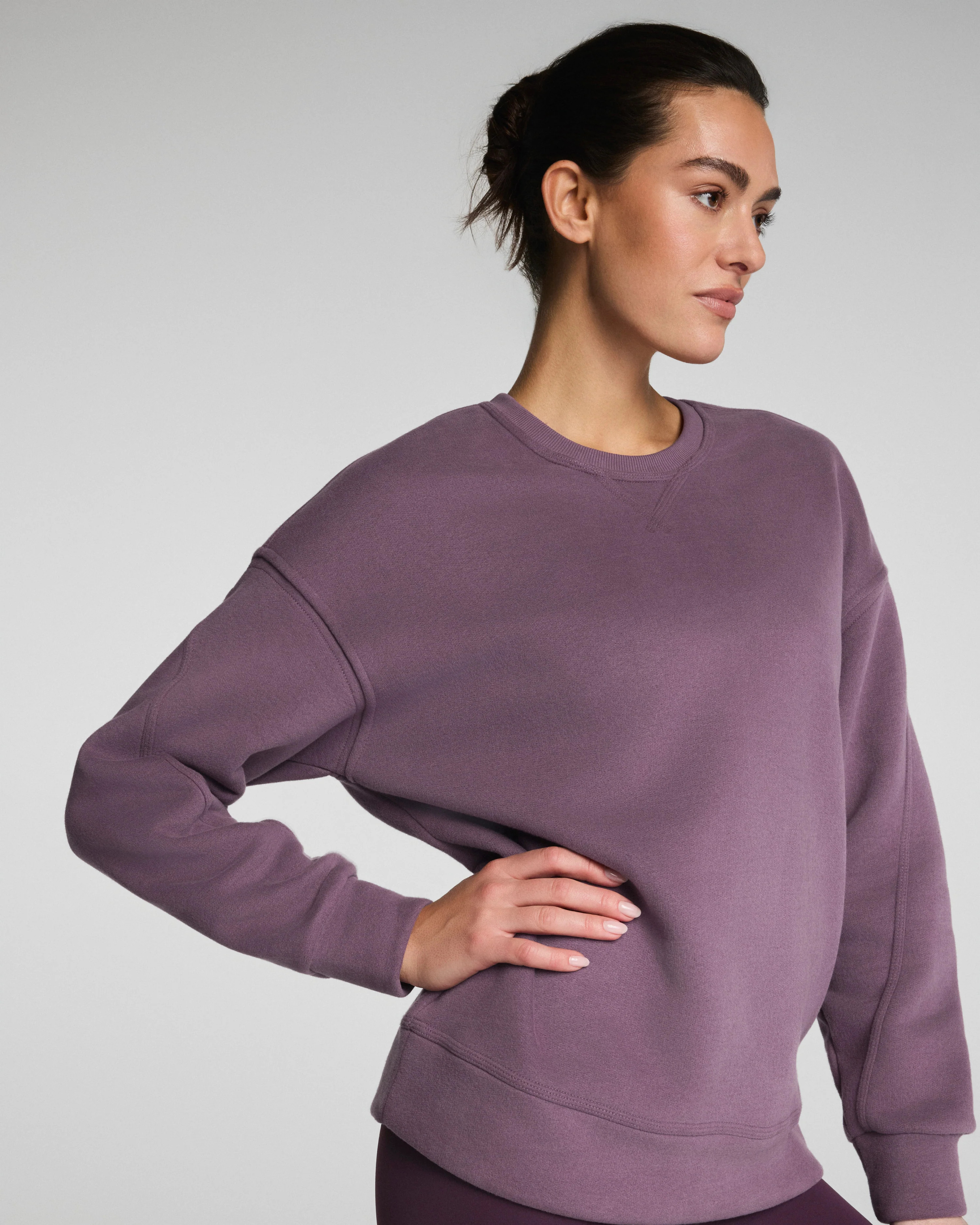 Cotton Fleece Crewneck Tunic Top - Cozy Loungewear | SPANX | Spanx