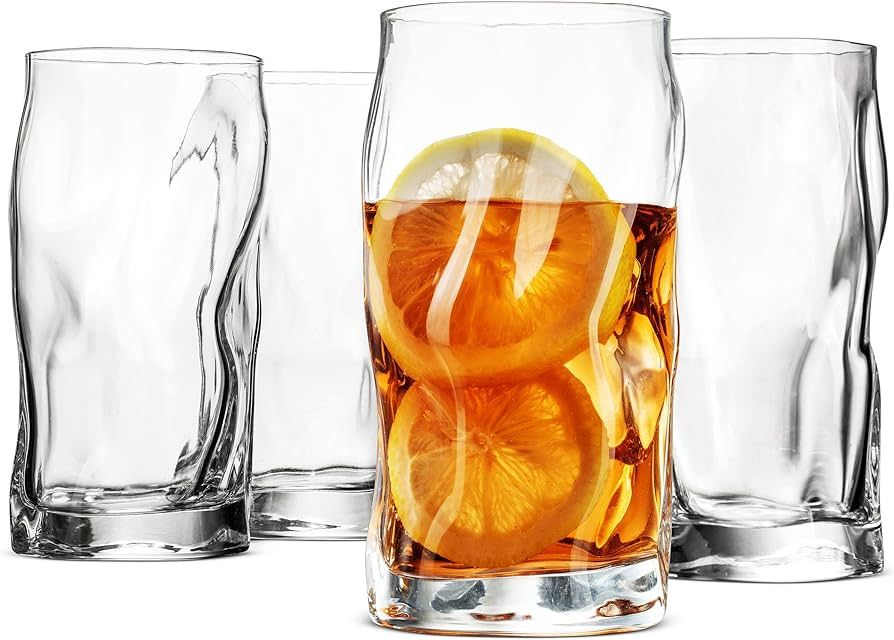 Bormioli Rocco SORGENTE Tall Drinking Glasses 15.5 Ounce Highball Glass (Set of 4) Mojito glass, ... | Amazon (US)