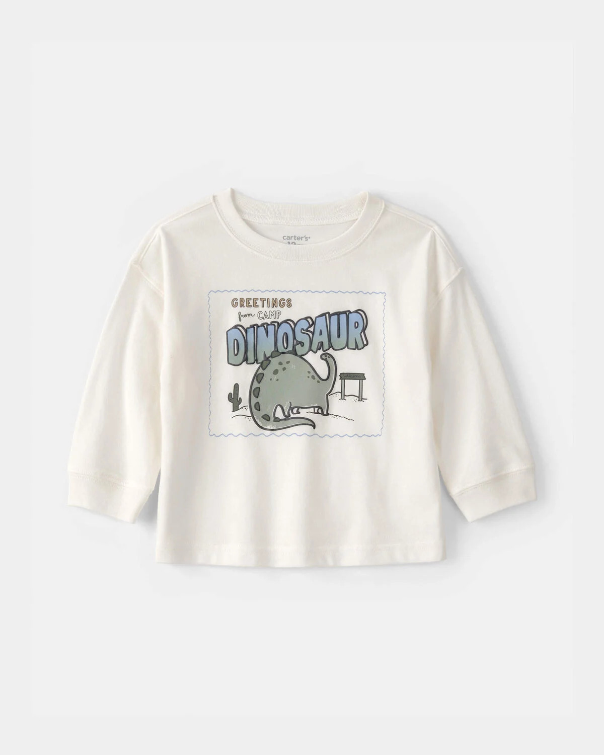Baby Boy Dinosaur Long-Sleeve Graphic Tee - Cream | Carter's | Carter's Inc