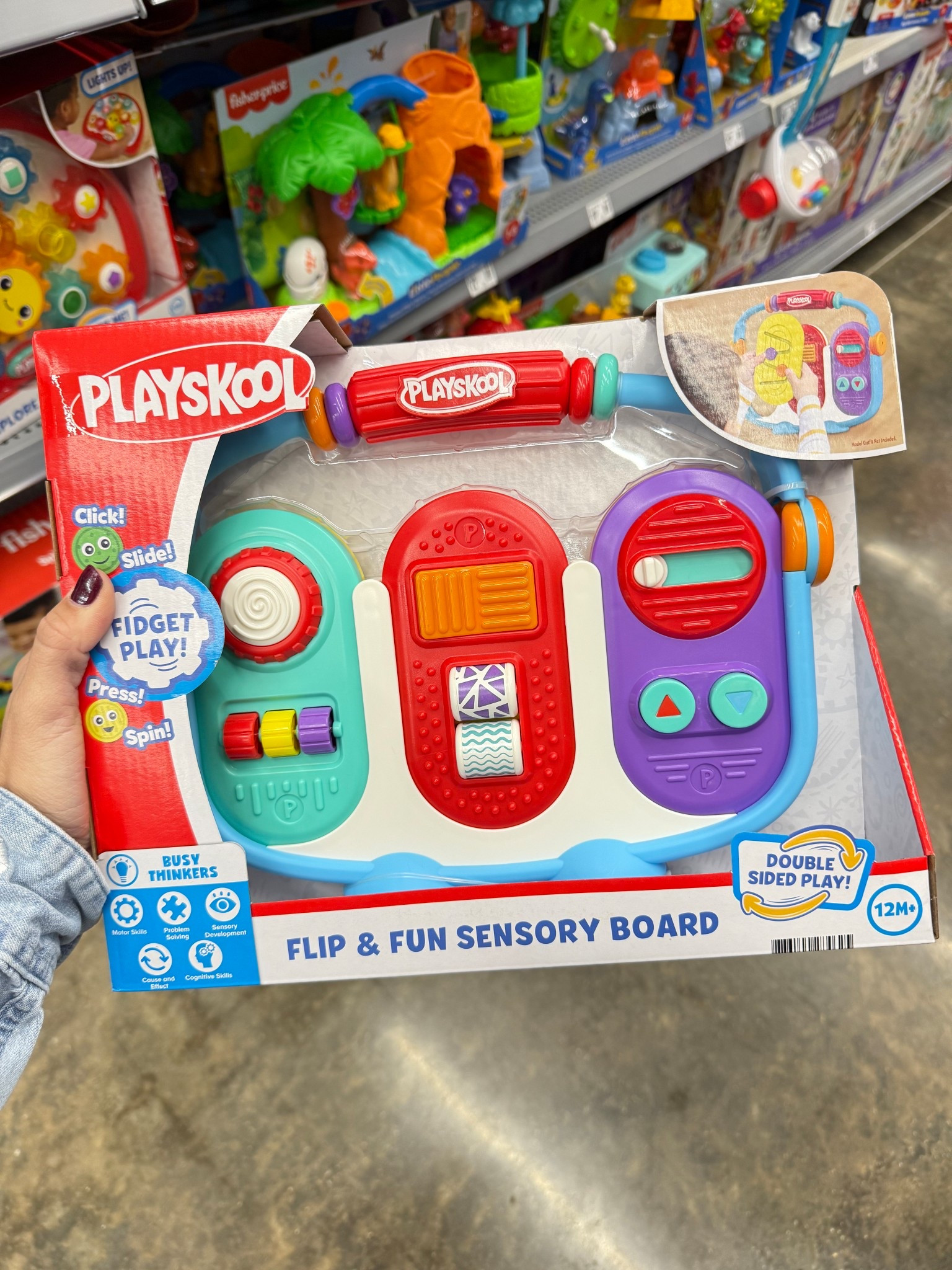Playskool Flip & Fun Sensory Board Toy for Toddlers, Double Sided, 4-Piece Set, 

#LTKGiftGuide #LTKHoliday #LTKKids