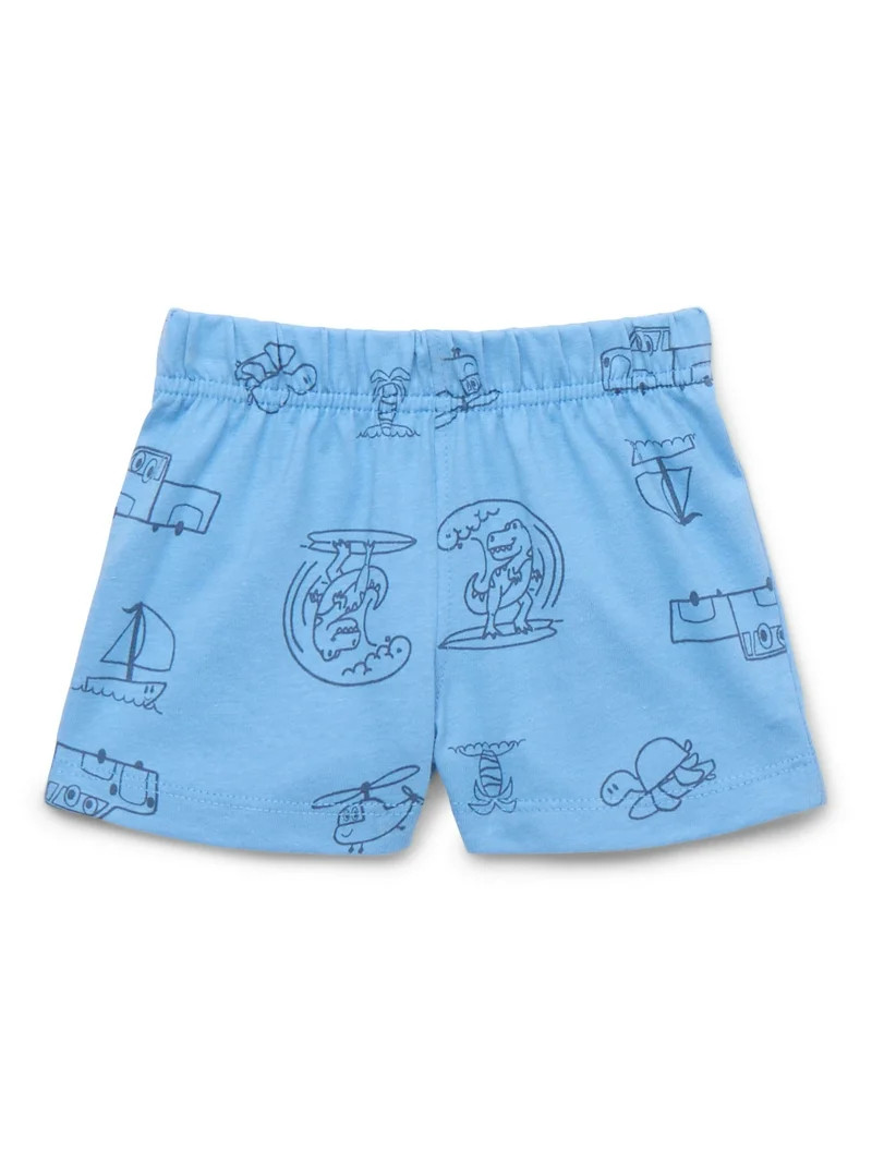 Garanimals Baby Basic Printed Jersey Shorts, Sizes 0-24 Months | Walmart (US)