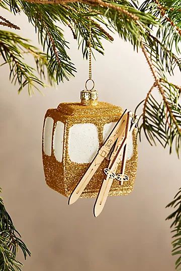 Ski Gondola Glass Ornament | Anthropologie (US)