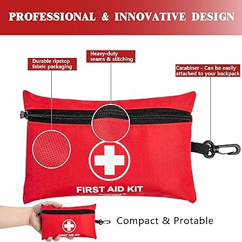 Mini First Aid Kit - 140 Piece Small First Aid Medical Kit for Car, Home, Office, Travel, Camping... | Amazon (US)