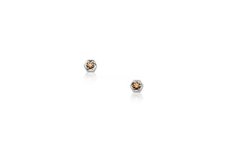 Hive Single Cell Diamond Earrings | Mignon Faget