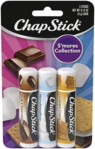 ChapStick S'mores Collection Graham Cracker, Marshmallow and Milk Chocolate Flavored Lip Balm Tub... | Amazon (US)