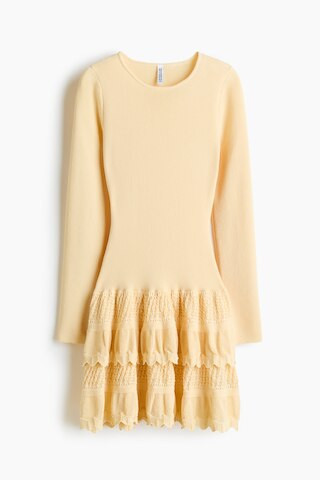 H & M - Dress with Tiered Skirt - Light Yellow | H&M (US + CA)