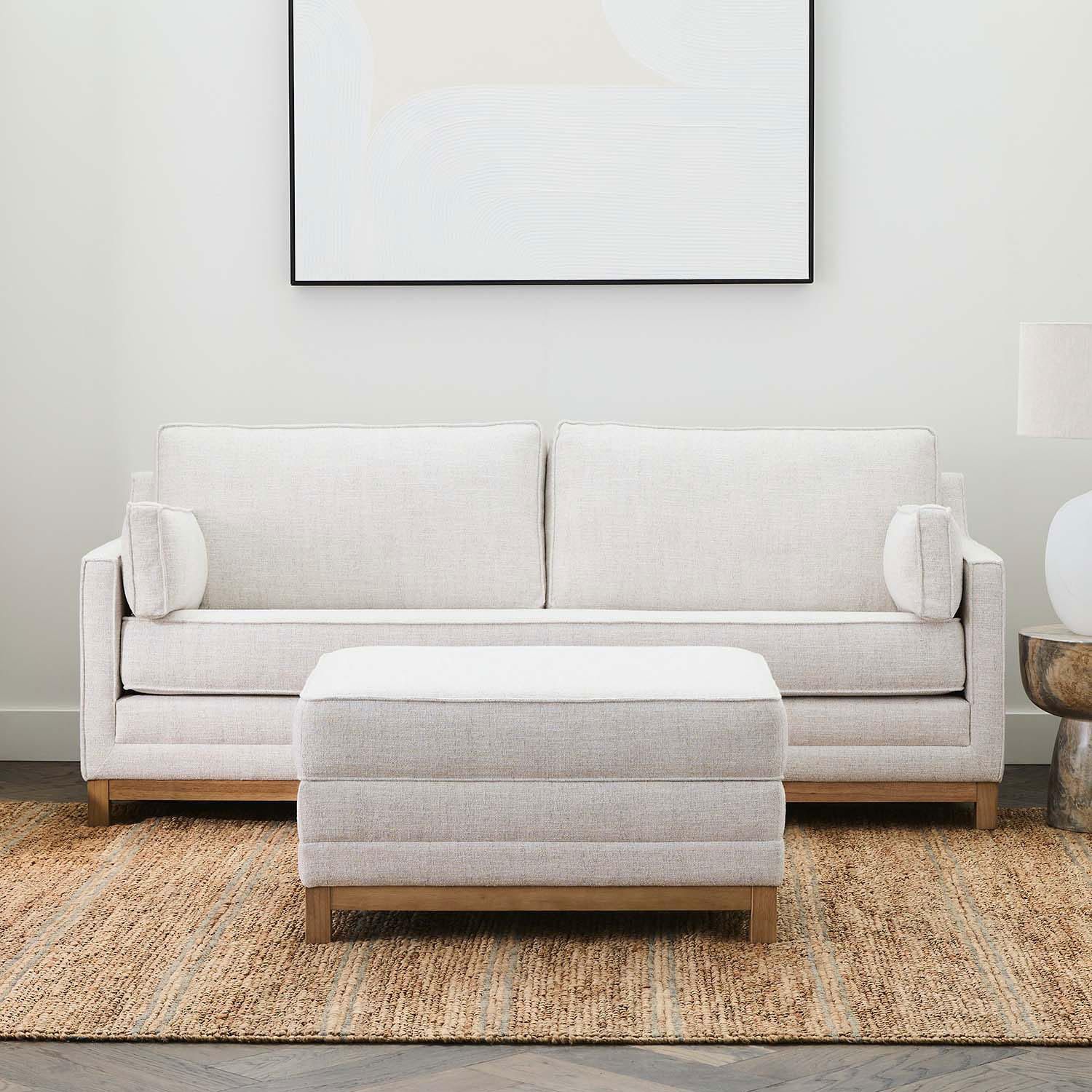 Details by Becki Owens Freesia Upholstered Sofa and Storage Ottoman | Sam's Club
