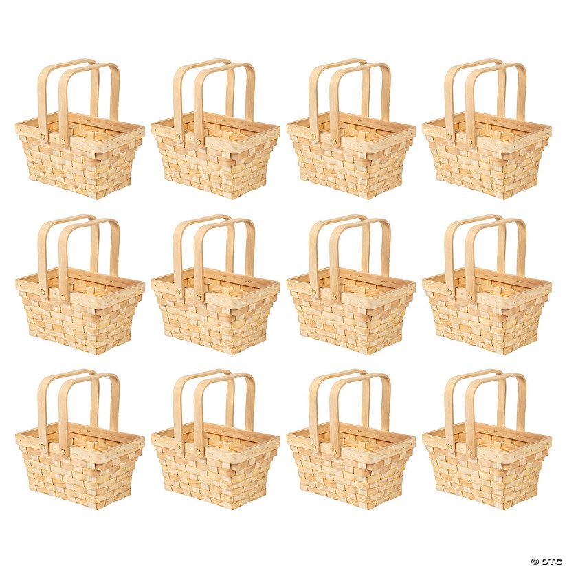 Bulk Rectangular Baskets with Top Handles - 12 Pc. | Oriental Trading Company
