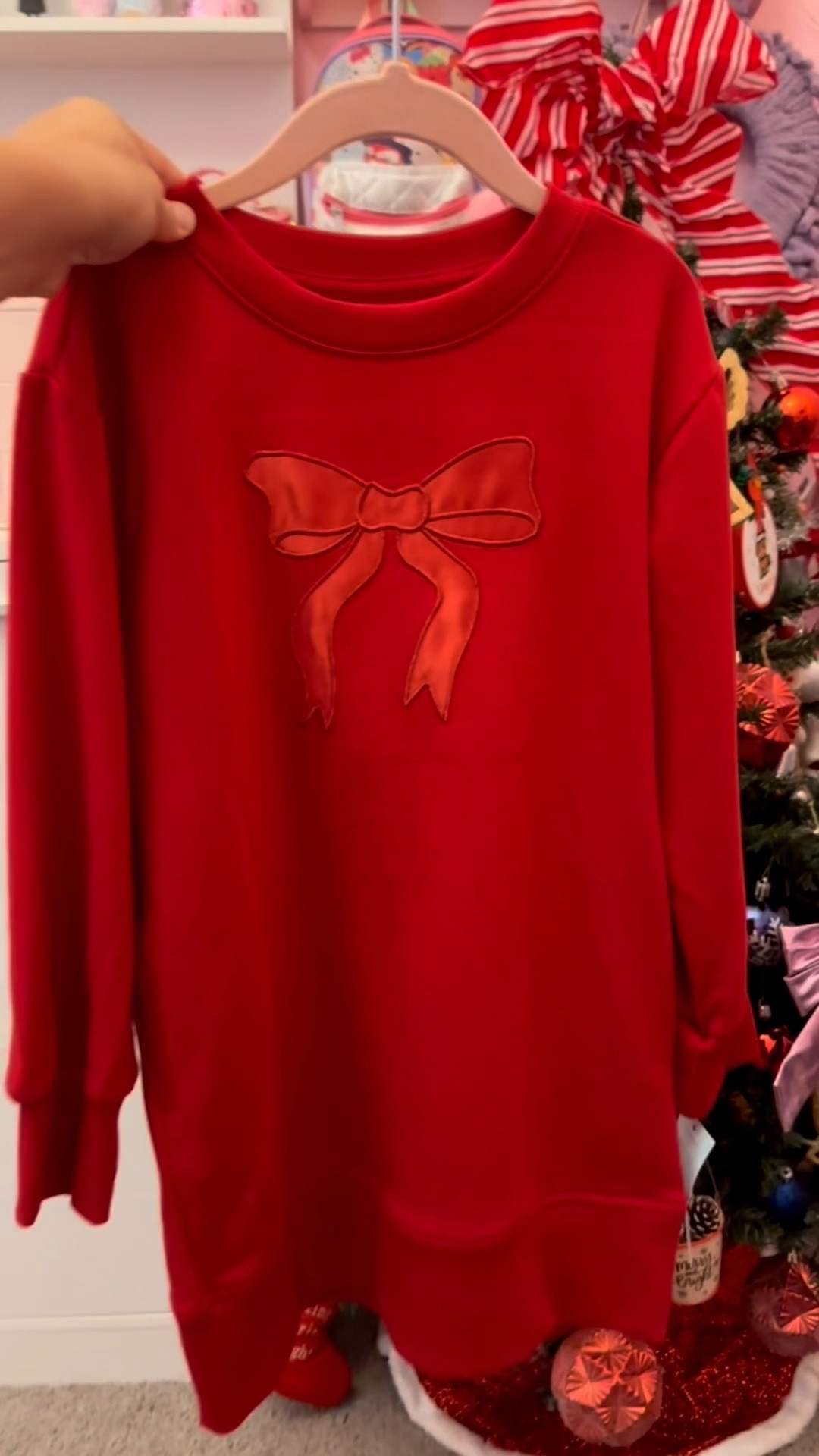 Holiday sweater dress. Love the bow 🎀 and it has pockets. Save 30% off on kids clothes today only! Perfect time to grab those holiday outfits. 

#LTKSaleAlert #LTKHoliday #LTKKids