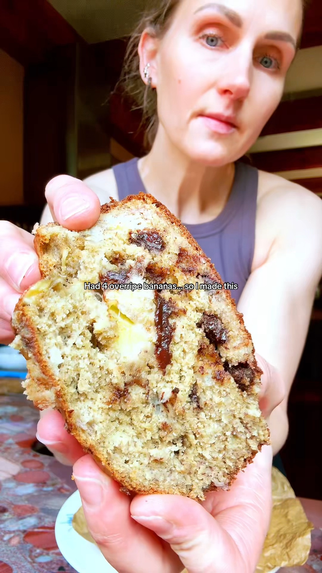 Easy banana bread with overripe bananas 🍌 (dairy-free)

I wanted to recreate the banana bread we always get from the bakery I go to with my girls… just using a few simple ingredients I already had at home.

And somehow—it came out even better.

Super soft, really moist, and honestly so easy to make.

#bananabread #easybananabread #overripebananas #dairyfreebaking #simplerecipes #realfoodrecipes #homemadebaking #easybaking #fromscratch #healthybaking

#LTKfoodie #LTKSaleAlert #LTKmomlife