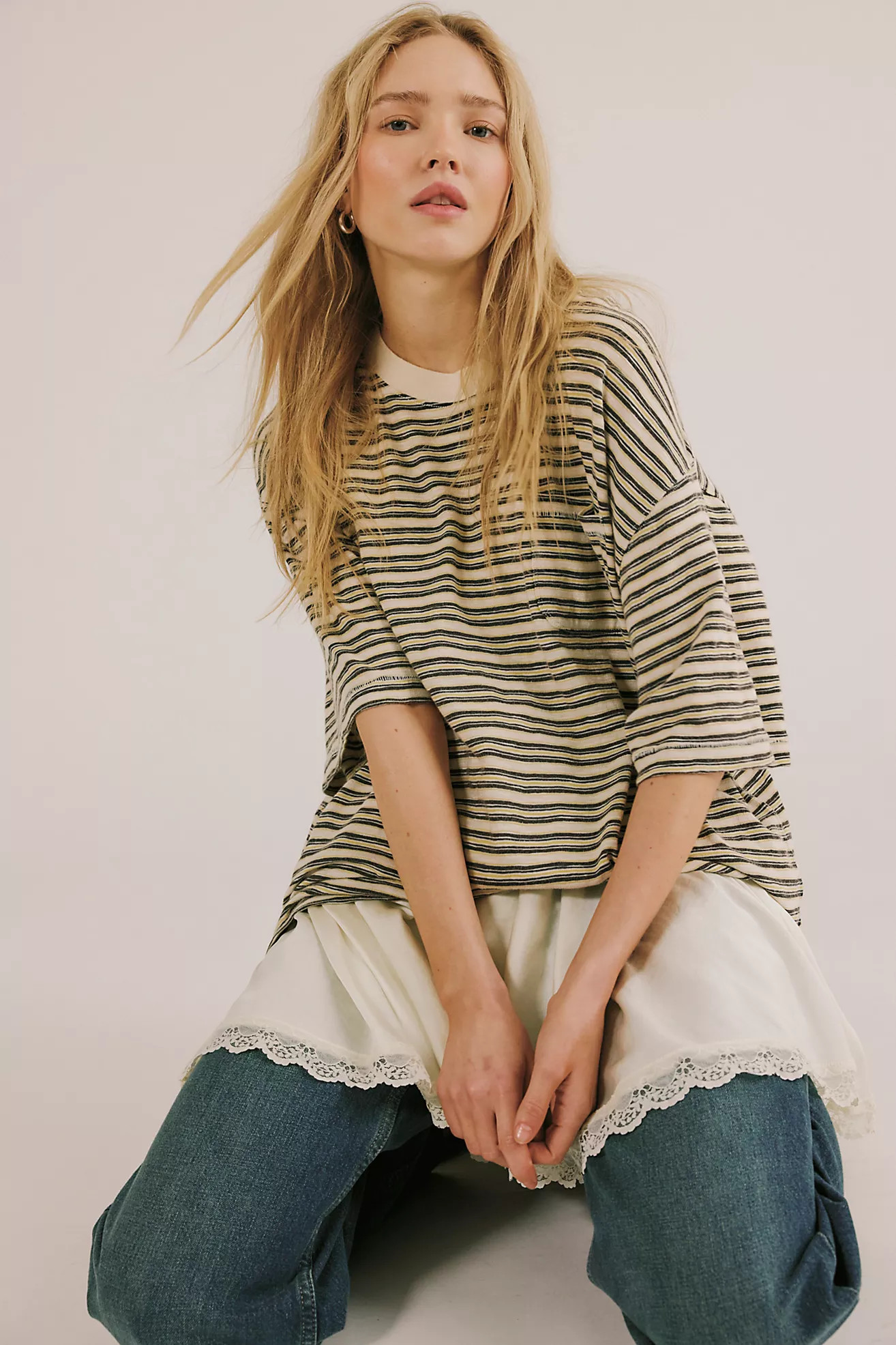 We The Free All Love Striped Pocket Tee | Free People (Global - UK&FR Excluded)