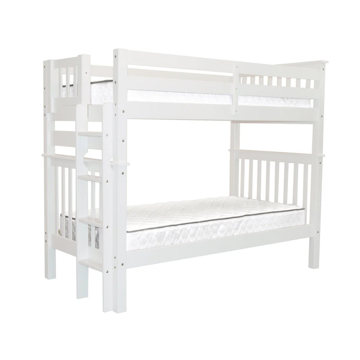 Harriet Bee Treva Solid Wood Standard Bunk Beds with End Ladder & Reviews | Wayfair | Wayfair North America