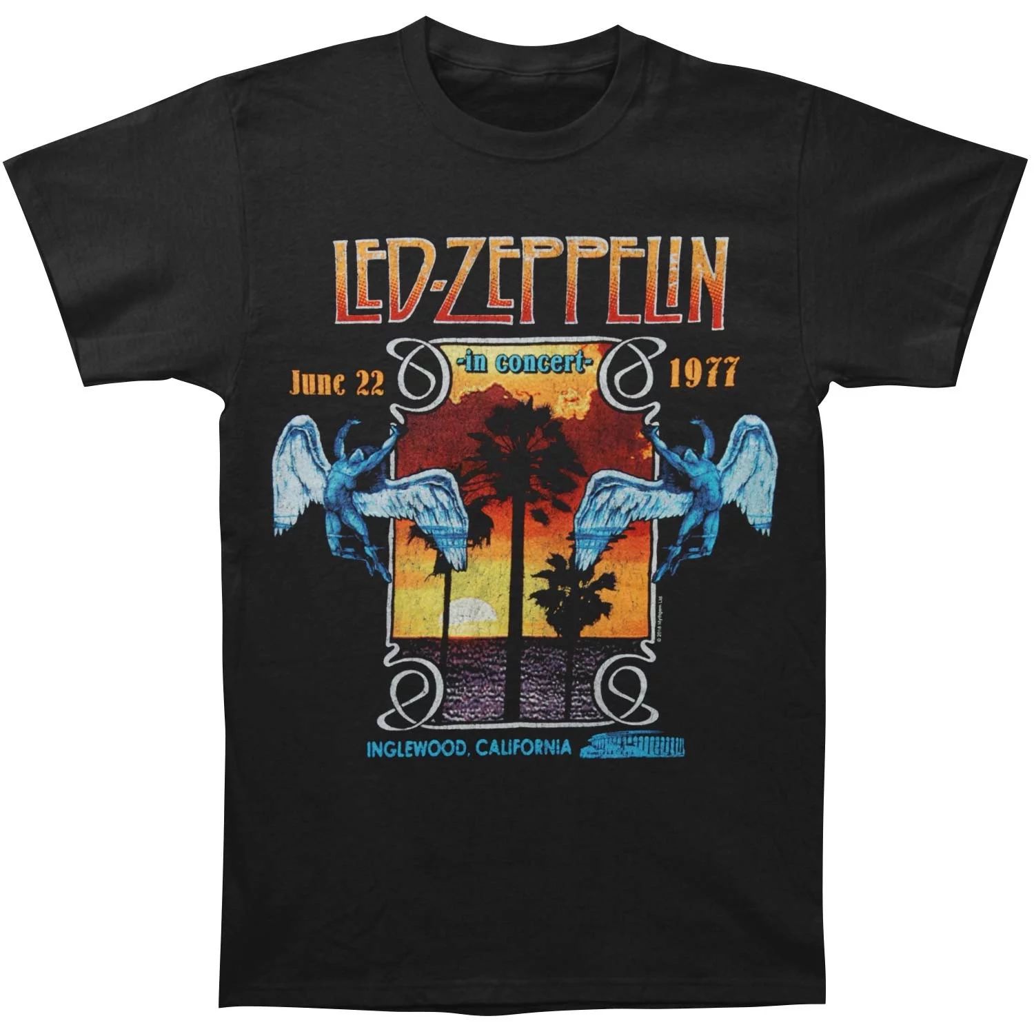 Led Zeppelin Men's Inglewood T-Shirt Black - Walmart.com | Walmart (US)