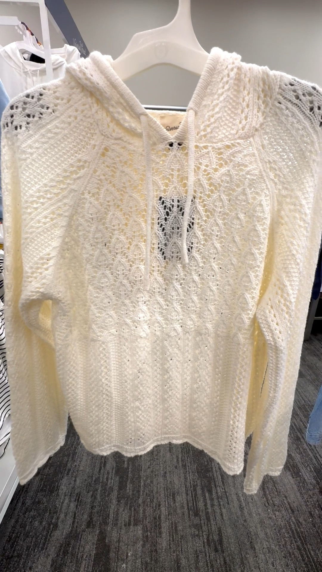 Target Hooded Crochet Sweater | Pullover Sweater | Cream Sweater | Spring Sweater

#LTKSeasonal #LTKootd