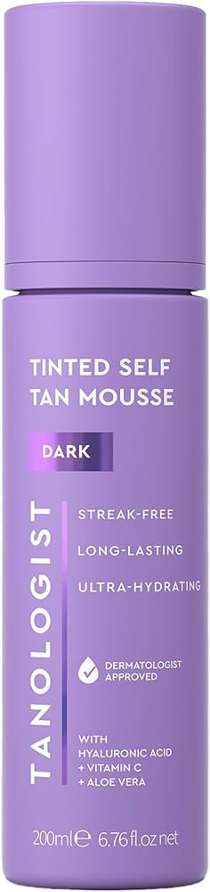 Tanologist Dark Self Tan Mousse, Tinted Self-Tanning Mousse, Streak-Free, Natural Glow, No Fake T... | Amazon (US)