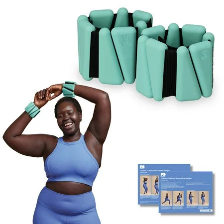 Popsugar Flex Wrist/Ankle Weight, 1lb Each, Set of 2, Teal Blue | Walmart (US)
