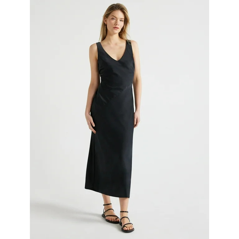 Scoop Women's V-Neck Slip Dress, Sizes XS-XXL | Walmart (US)