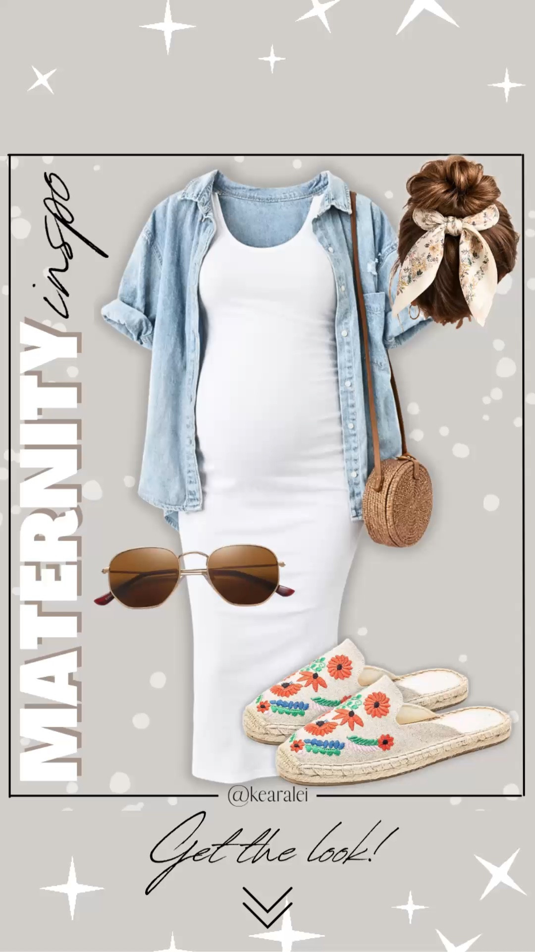 Spring Maternity outfits 2026 summer pregnancy clothes maternity dresses Amazon fashion white tank top bodycon maternity dress body con dresses with light wash denim button up short sleeve shirt chambray shirt casual shirt jean top espadrilles embroidered espadrille flats slip on shoes mules brown aviator sunglasses ivory floral silk headscarf tied in hair messy bun gold mama necklace round rattan purse crossbody handbag || baby bump style fashion cute outfits inspo spring summer mama outfits #maternity #style #fashion #outfit #outfits #babybump #dress #jacket #babymoon #affordable #amazon
.
.
.
baby shower dress, Maternity Dresses, Maternity, over the bump, motherhood maternity, pinkblush, mama shirt sweatshirt pullover, hospital bag, nursery, maternity photos, baby moon, pregnancy, pregnant, maternity leggings, maternity tops, diaper bag, mama necklace, baby boy, baby girl outfits, newborn, mom, 

Amazon fashion, teacher outfits, business casual, casual outfits, neutrals, street style, Midi skirt, Maxi Dress, Swimsuit, Bikini, Travel, skinny Jeans, Puffer Jackets, Concert Outfits, Sweater dress, Sweaters, cardigans Fleece Pullovers, hoodies, button-downs, Oversized Sweatshirts, Jeans, High Waisted Leggings, dresses, joggers, fall Fashion, winter fashion, leather jacket, Sherpa jackets, shacket, Plaid Shirt Jackets, apple watch bands, lounge set, Date Night Outfits, Vacation outfits, Mom jeans, shorts, sunglasses, Airport outfits, biker shorts, plus size fashion, Stanley cup tumbler, boots booties tall over the knee, ankle boots, Chelsea boots, combat boots, pointed toe, chunky sole, heel, high heels, mules, clogs, sneakers, slip on shoes, Nike, adidas, vans, dr. marten’s, ugg slippers, golden goose, sandals, high heels, loafers, Birkenstock Birkenstocks, Steve Madden


#LTKootd #LTKBump #LTKBaby