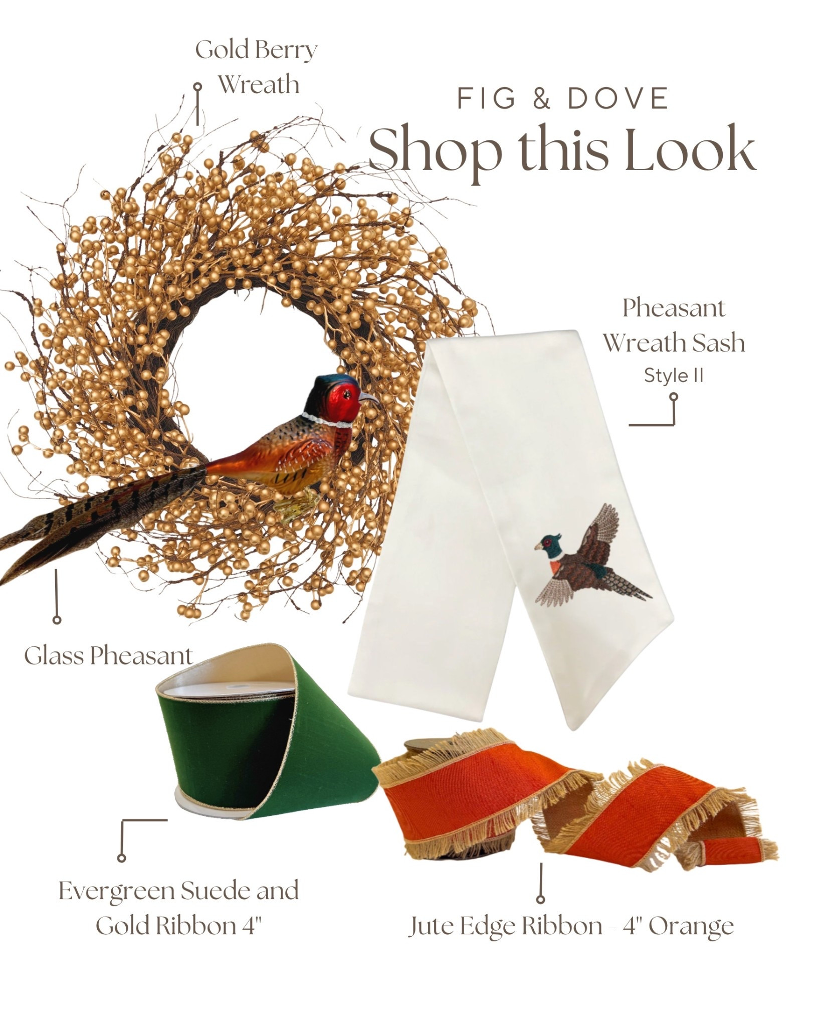 A wreath look that feels like fall. Our pheasant-inspired sash paired with warm autumn tones creates the perfect front door moment for the season. Tap to shop this fall-ready look. #LTKHome #FallDecor

#LTKSeasonal #LTKHome #LTKHalloween
