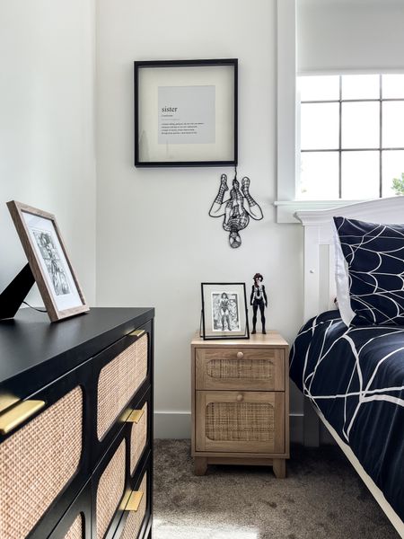 K I D S / just added a black spider-man wall decal from Jade’s birthday to her superhero bedroom above her nightstand🕷️🕸️🤌🏻

This one is from @awandco 🤌🏻 use code homeiswheremynicheis for 10% off

I’ve also linked a similar design & the rest of her bedroom decor & furniture 

Wayfair | Etsy | Amazon Canada 

#LTKhome #LTKkids #LTKcanada