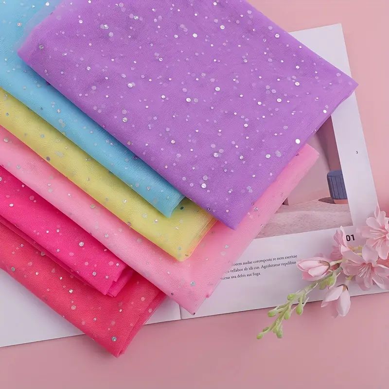 Glitter Mirage Silvery Dot Printing Tulle Girls Summer - Temu | Temu Affiliate Program