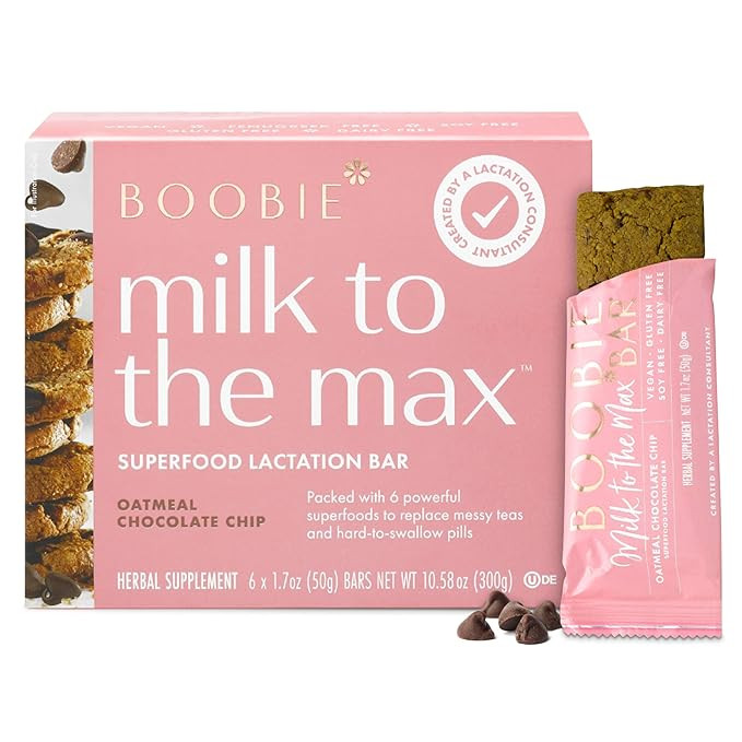 Boobie Bar Superfood Oatmeal Chocolate Chip Lactation Bar for Breastfeeding Moms to Increase Milk... | Amazon (US)