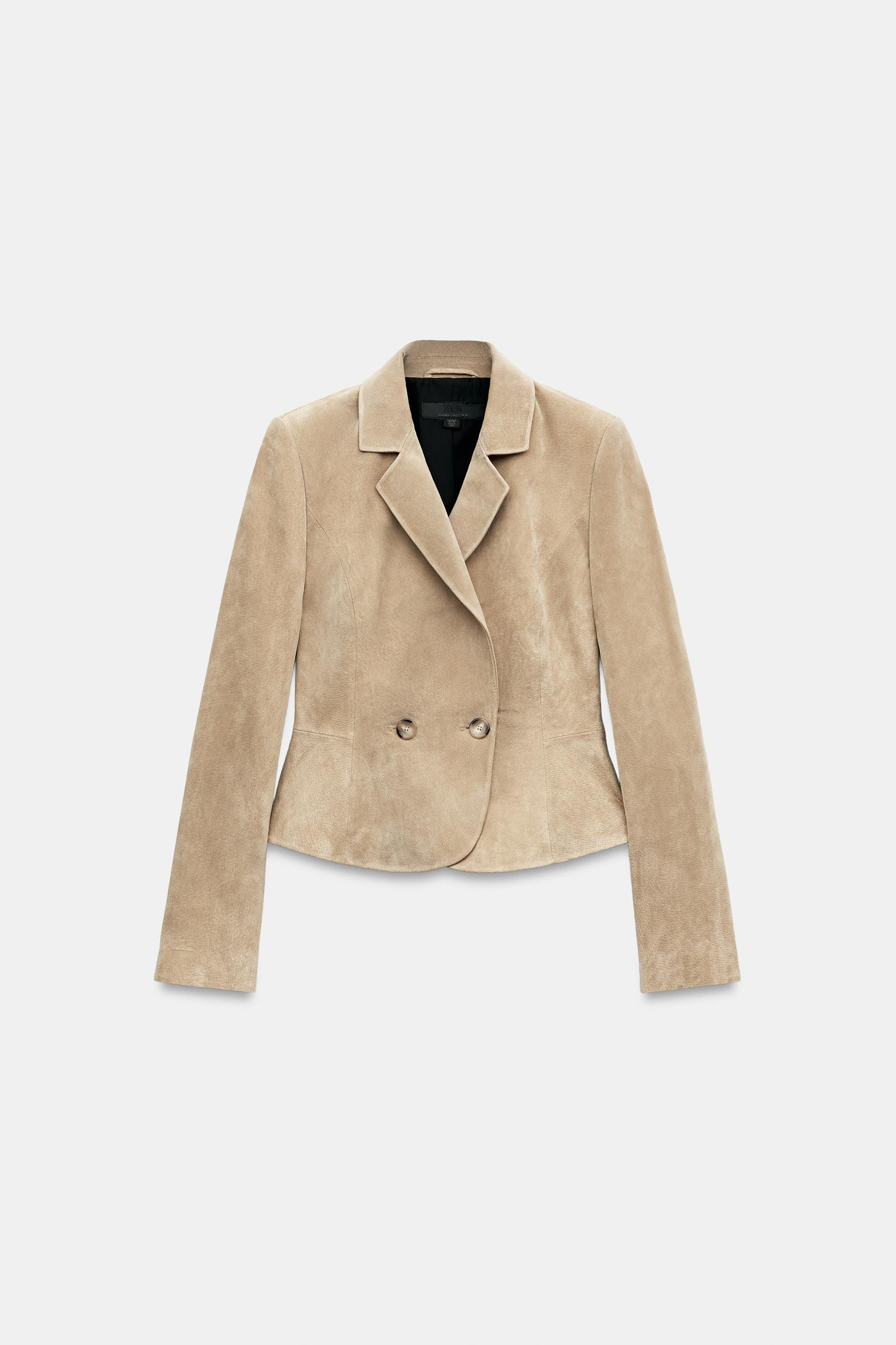 Zara - Faux Leather Short Trench Coat - Women - Black - Women | Zara US
