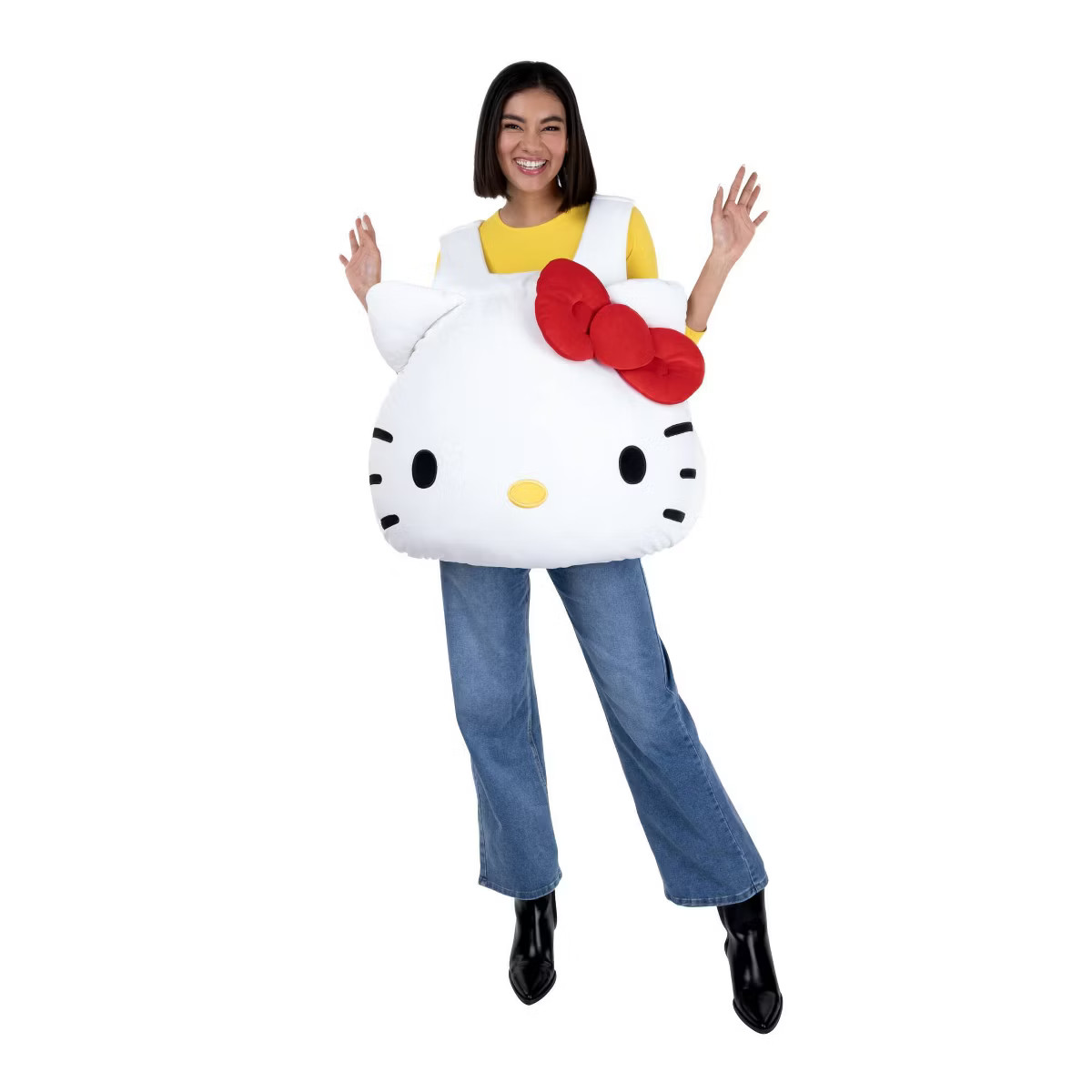 Hello Kitty Women's Plush Halloween Costume Bodysuit - Hyde & EEK! Boutique™ White One Size Fit... | Target