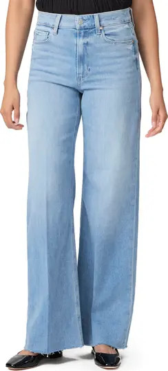PAIGE Anessa Raw Hem Wide Leg Jeans | Nordstrom | Nordstrom