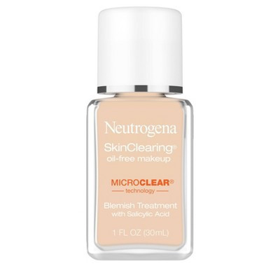 Neutrogena Skin Clearing Oil-Free Liquid Foundation with Salicylic Acid - 30 Buff - 1 fl oz | Target
