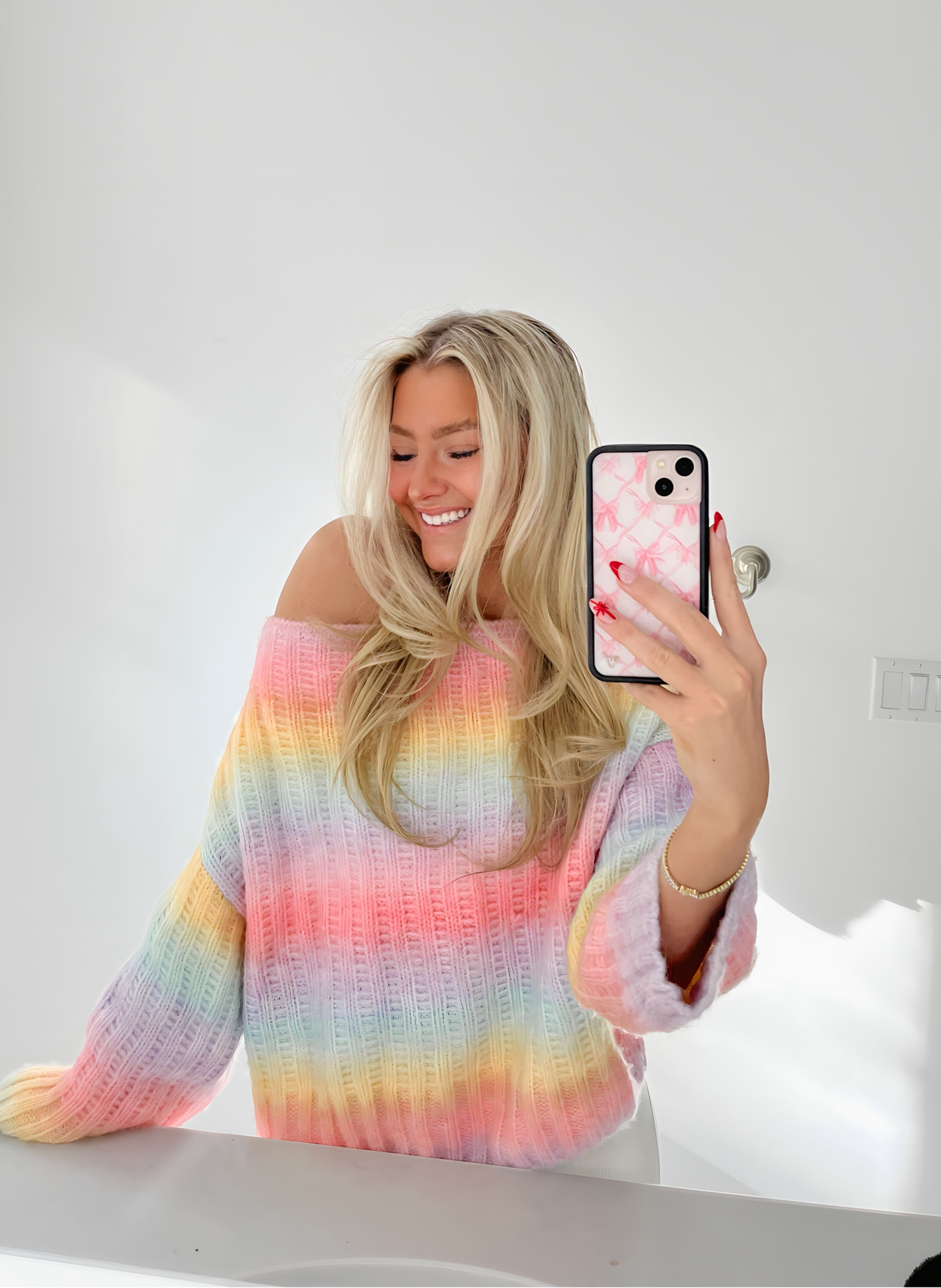 winter coquette🎀🪞❄️🩰
~ i couldn’t find a link for the sweater but the brand is “Peach Love California”
 ~ i also added my phone case but another cute option for a baller phone case! 

#LTKbeauty #LTKSeasonal #LTKstyletip