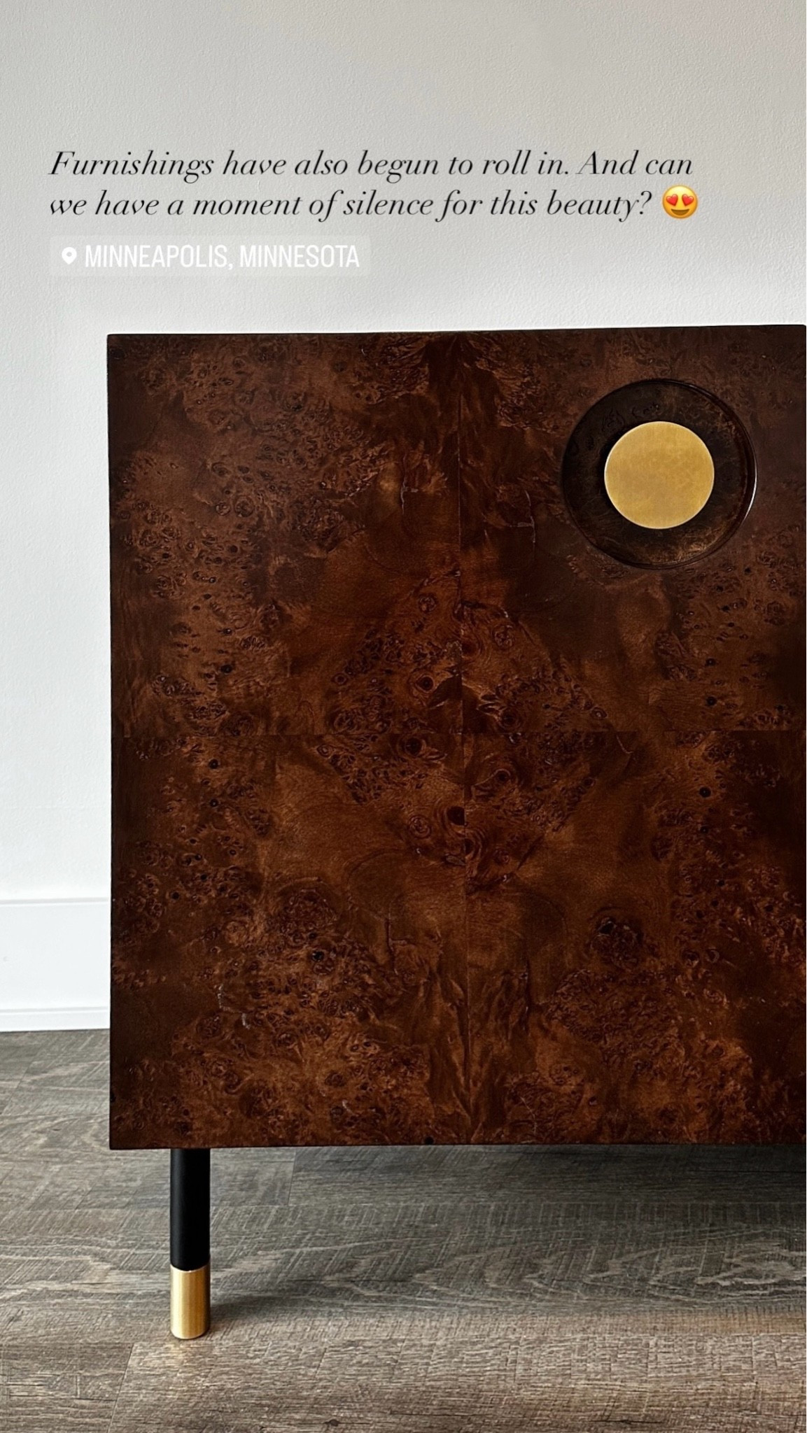 Burl wood is having a major moment and this media console is proof. Five star reviews and storage with statement brass details — the kind of piece that makes a whole room.🔥 @CB2

#LTKHome