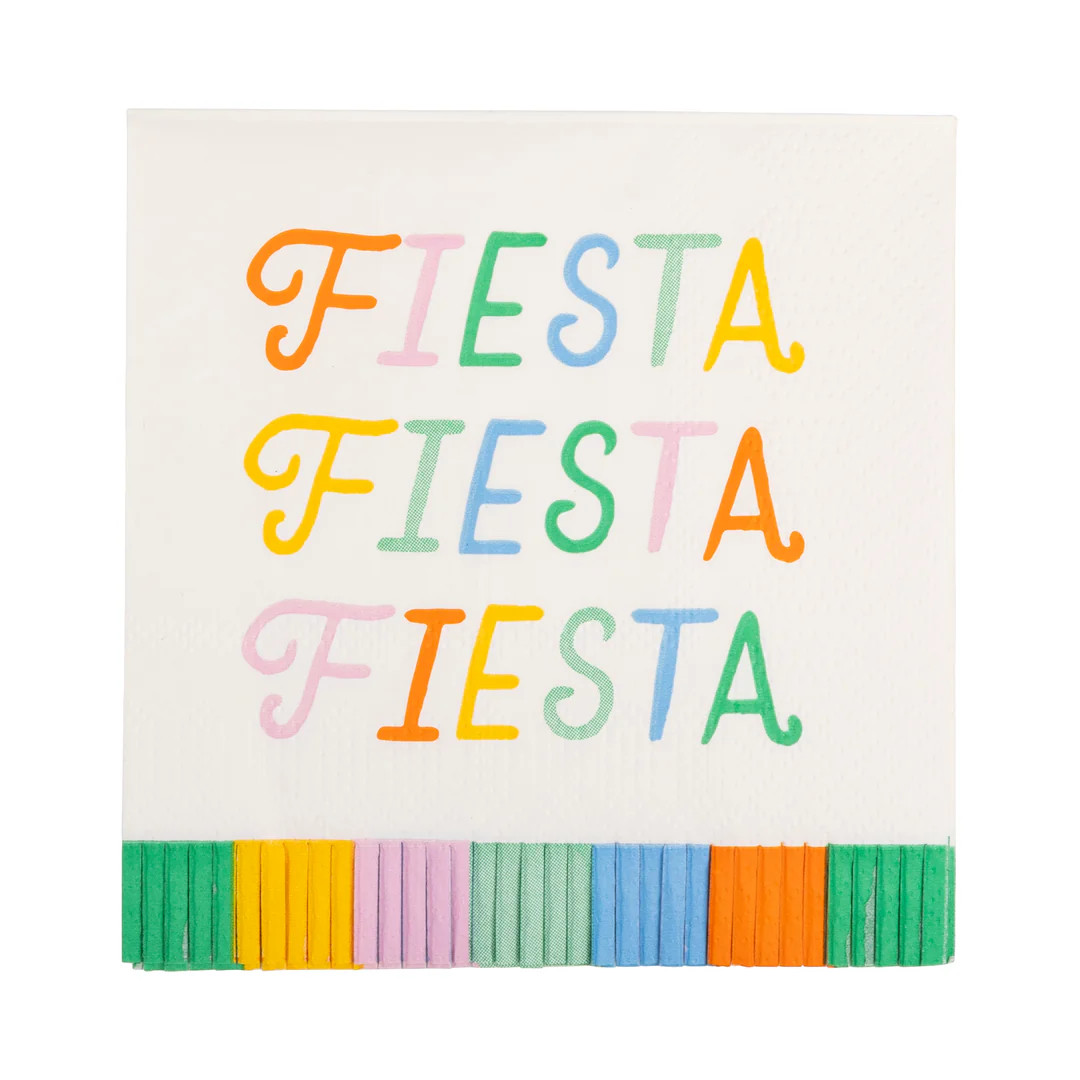 Fiesta Fringed Cocktail Napkin | My Mind's Eye