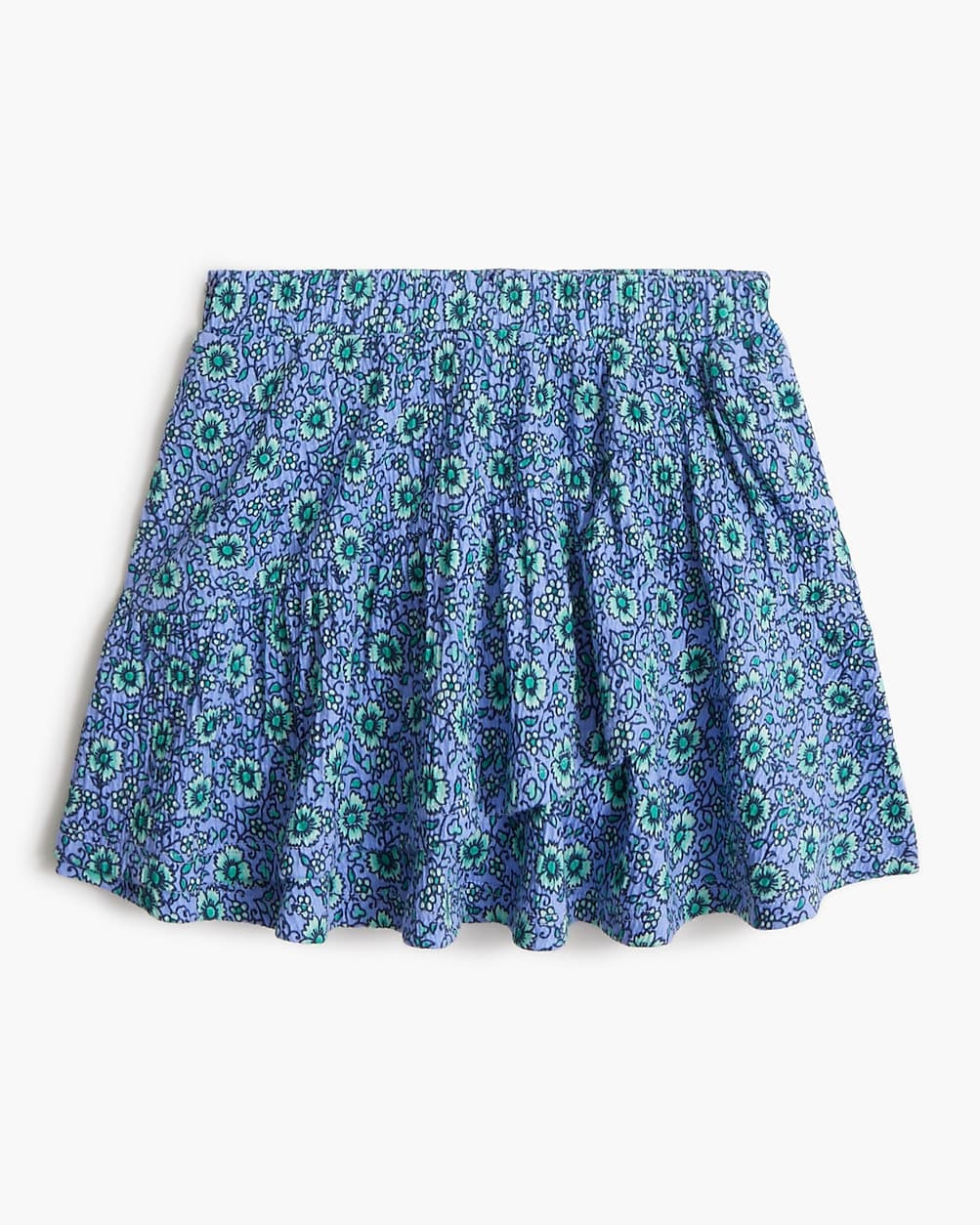 Girls' floral crinkle-knit skort | J.Crew Factory