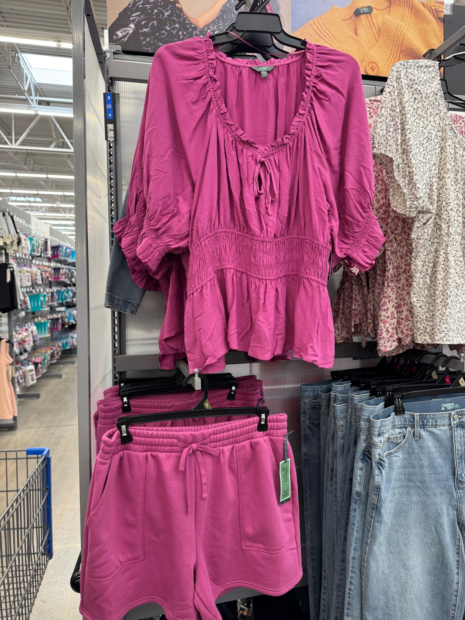 Walmart the cute 2 pieces for us plus size women is cute!!! Love the matching set 