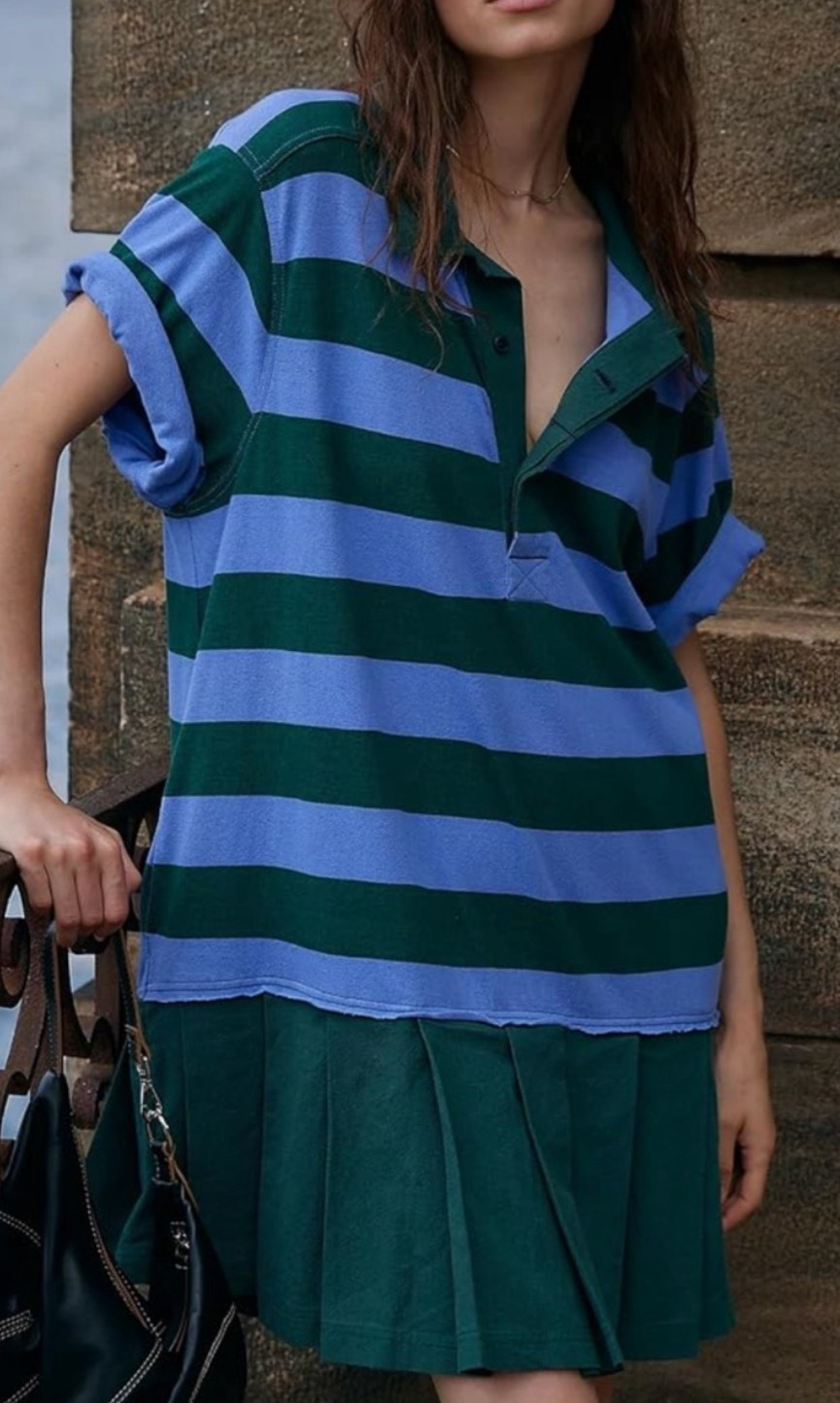 Country club charm without the country club price. ✨ This striped polo mini dress gives polished old-money energy, pleated movement, and that sporty summer outfit look without feeling overdone. Wear it for brunch, errands, vacation days, casual dinners, or anytime you want to look rich with zero effort. 

Grab the dress that makes budget look Beverly Hills. ☀️

#LTKTravel #LTKActive #LTKSeasonal