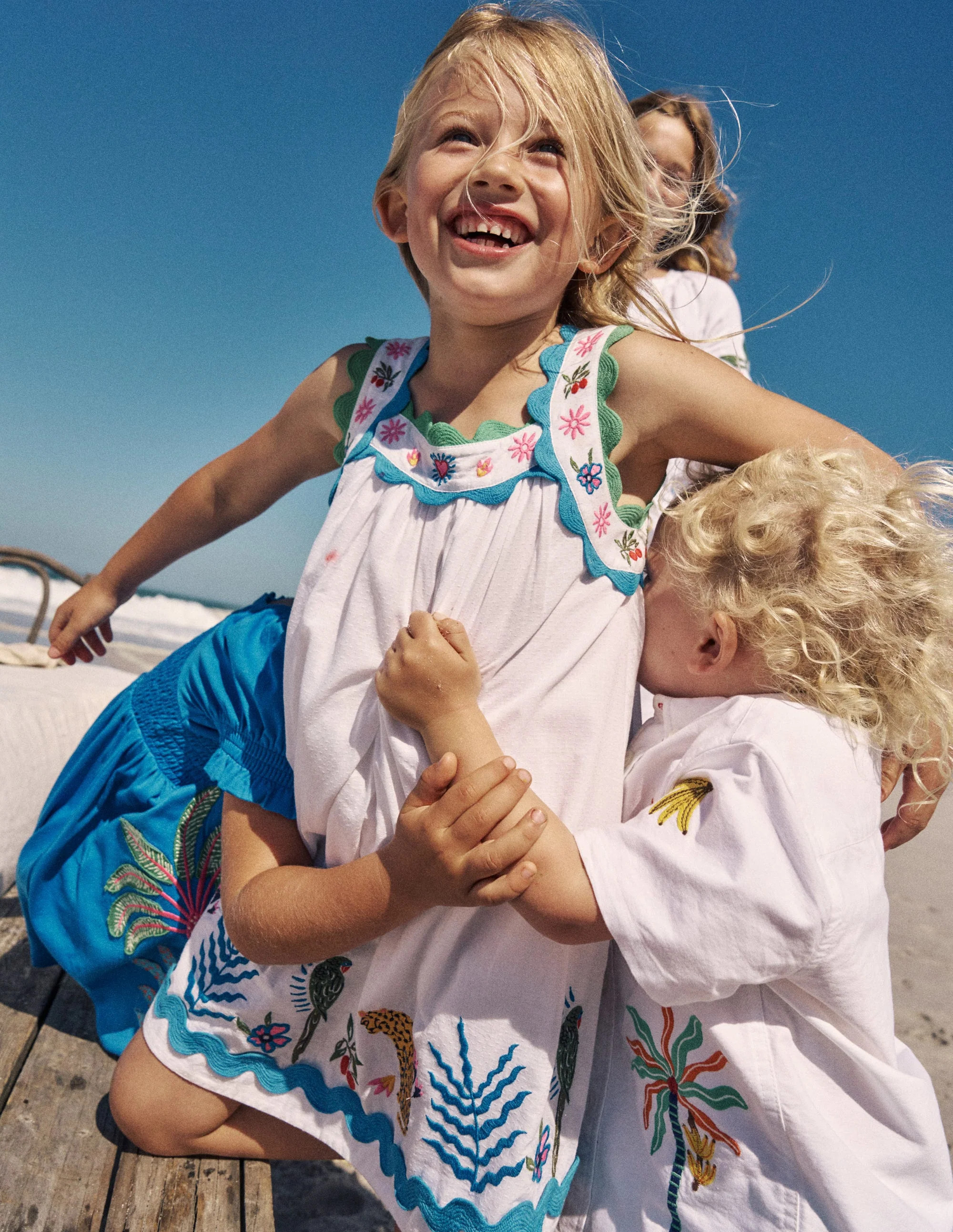 Maribel Strappy Swing Sundress-Soft Ivory Multi Jungle | Boden (US)