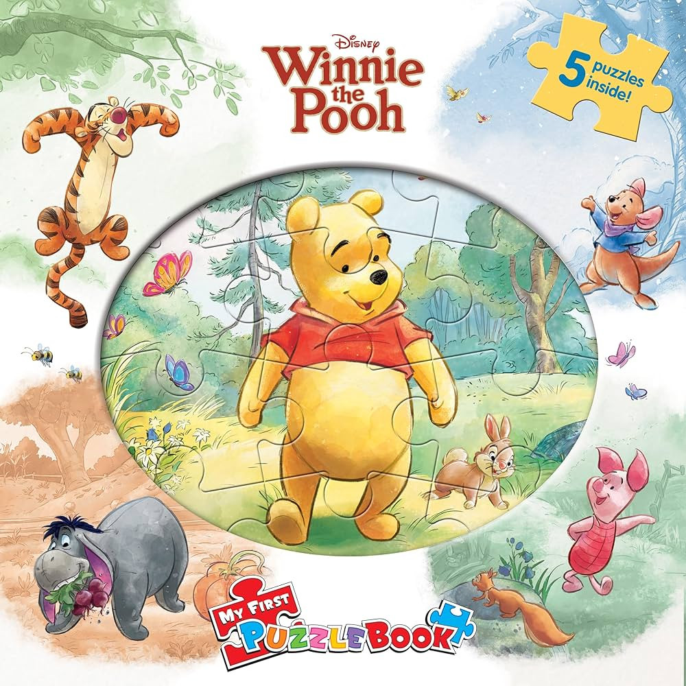 Disney Winnie The Pooh My First Puzzle Book - Jigsaw Puzzles for kids, 10-page board book, 5 puzz... | Amazon (US)