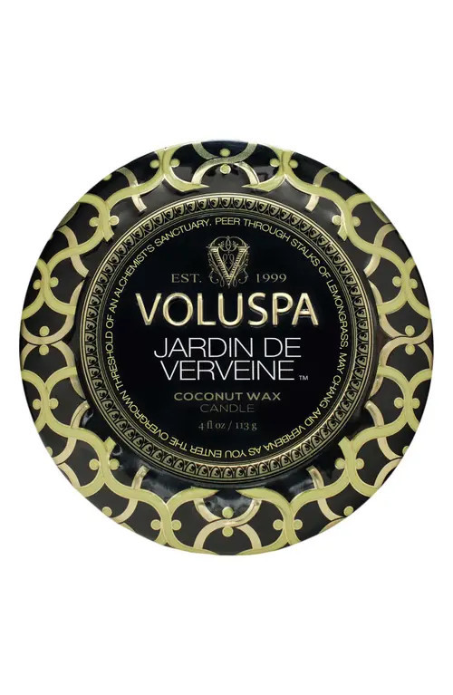 Voluspa Jardin de Verveine Mini Tin Candle in Black Tones at Nordstrom, Size One Size Oz | Nordstrom