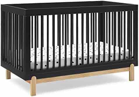 Delta Children Poppy 4-in-1 Convertible Crib, Greenguard Gold Certified, Midnight Grey/Natural | Amazon (US)