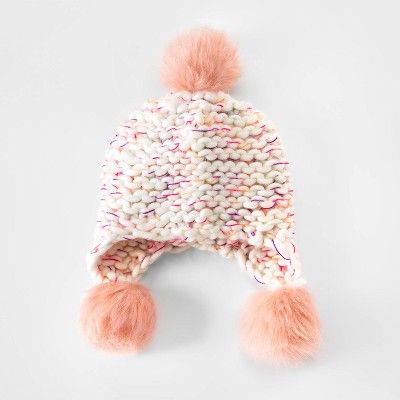 Girls' Handknit Hat - Cat & Jack™ Cream | Target