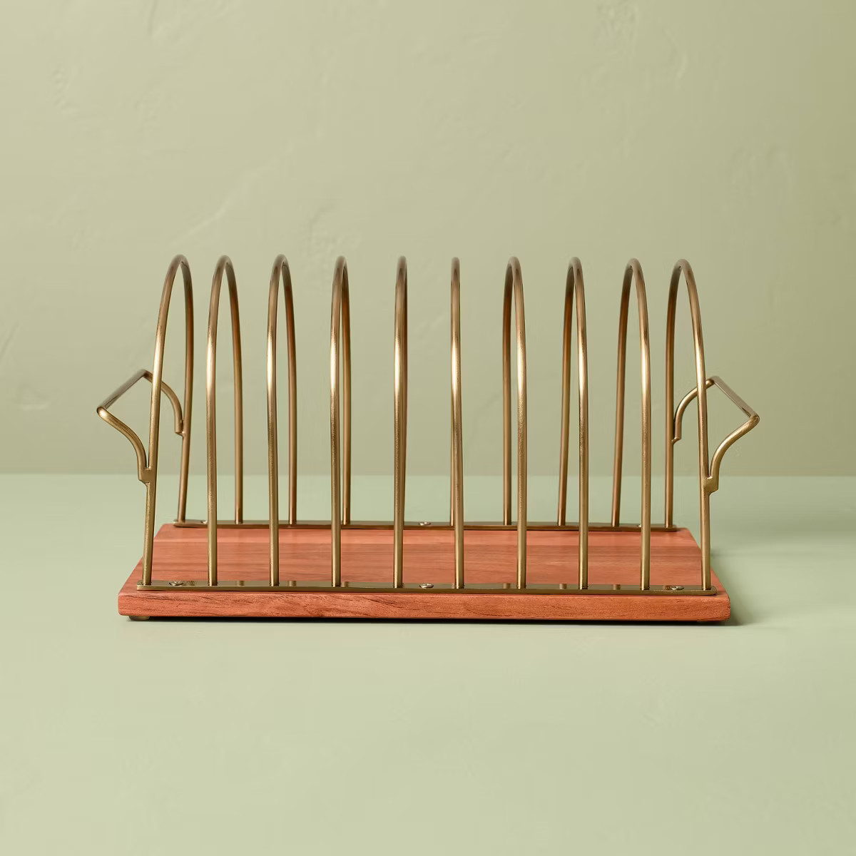 Vinyl Storage Solution Wood/Brass - Hearth & Hand™ with Magnolia | Target