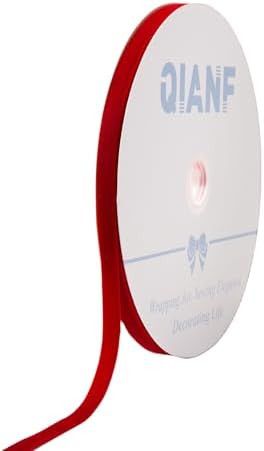 Vintage Red Velvet Ribbon, 3/8 Inch X 25Yd | Amazon (US)