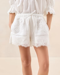 Winslow White Embroidered Short | Loeffler Randall