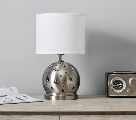 Silver Star Cut Out 3-Way Table Lamp | Pottery Barn Kids