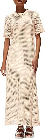 PRETTYGARDEN Womens Eyelet Cover Up Dress 2026 Summer Vacation Resort Maxi Dresses Beach Short Sl... | Amazon (US)