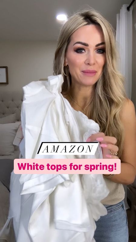 White tops for spring and summer from Amazon 
Amazon fashion 

#LTKunder50 #LTKFind #LTKstyletip